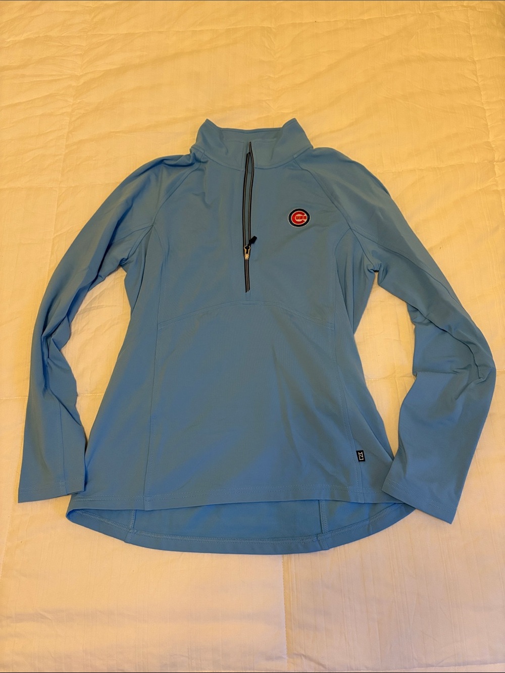 Cubs Light Blue Women's Quarter-Zip Athletic Pullover Sz Sm Cutter & Buck